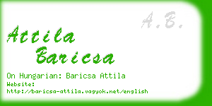 attila baricsa business card